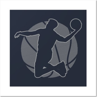 Basketball Player II (monochrome) Posters and Art